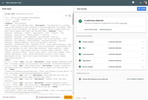 schema markup code example